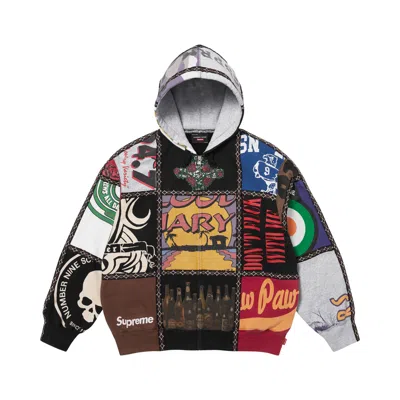 Pre-owned Supreme X Number (n)ine Patchwork Zip Up Hooded Sweatshirt 'multicolor' | Multi-color | Men's Size M