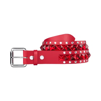 Pre-owned Supreme X Number (n)ine Studded Belt 'red' | Men's Size L