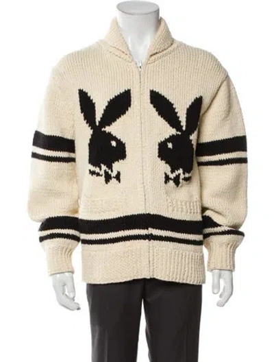 Pre-owned Supreme X Playboy 2017 Mock Neck Cardigan In Neutral