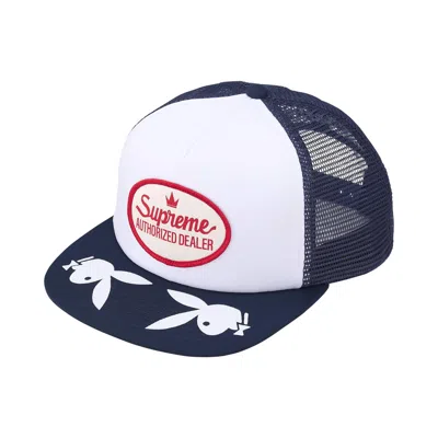 Pre-owned Supreme X Playboy Mesh Back 5-panel 'navy' | Blue | Men's Size Onesize