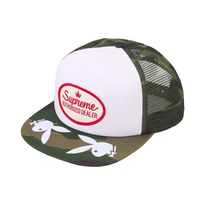 Pre-owned Supreme X Playboy Mesh Back 5-panel 'woodland Camo' | Green | Men's Size Onesize