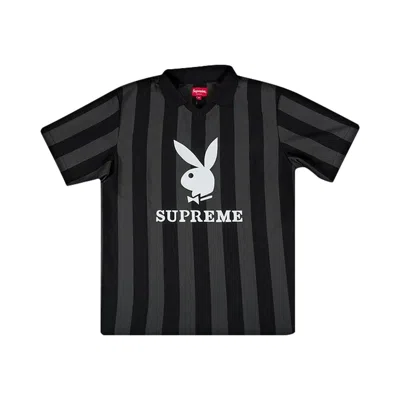 Pre-owned Supreme X Playboy Soccer Jersey 'black' | Men's Size L