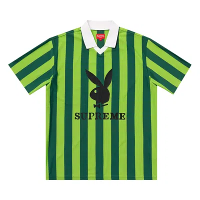 Pre-owned Supreme X Playboy Soccer Jersey 'green' | Men's Size M