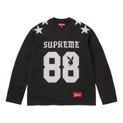 Supreme Playboy Star-print T-shirt In Black