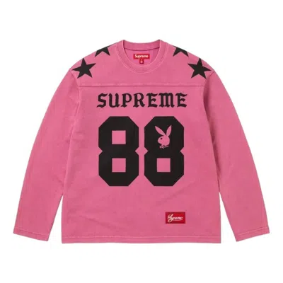 Supreme X Playboy Ss26 L/s Football T-shirt 'pink'