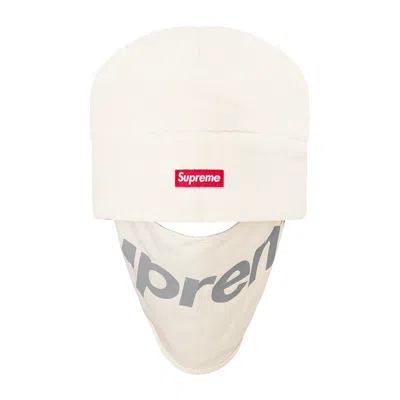 Pre-owned Supreme X Polartec Facemask Beanie 'stone' In Cream