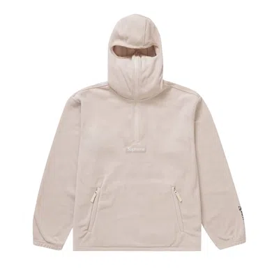 Pre-owned Supreme X Polartec Half Zip Pullover Facemask 'stone' In White