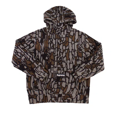 Pre-owned Supreme X Polartec Hooded Sweatshirt 'olive Treebark Camo' In Multi-color