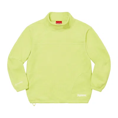 Pre-owned Supreme X Polartec Mock Neck Pullover 'lime' | Green | Men's Size M