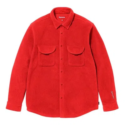 Supreme X Polartec Shirt 'red'