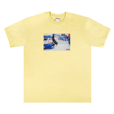Pre-owned Supreme X Pope.l Training Crawl Tee 'pale Yellow'
