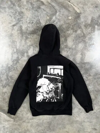 Pre-owned Supreme X Raymond Pettibon Blood + Sperm Vomit Hoodie Fw14 In Black