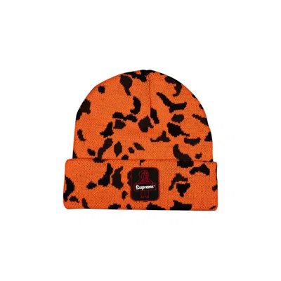 Pre-owned Supreme X Refrigiwear Beanie 'orange Camo'
