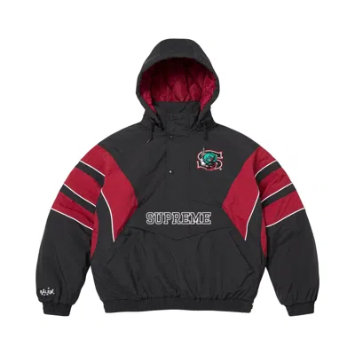 Pre-owned Supreme X Salem Half Zip Stadium Jacket 'black' | Men's Size L