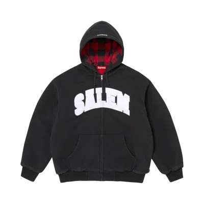 Pre-owned Supreme X Salem Zip Up Hooded Sweatshirt 'black' | Men's Size S