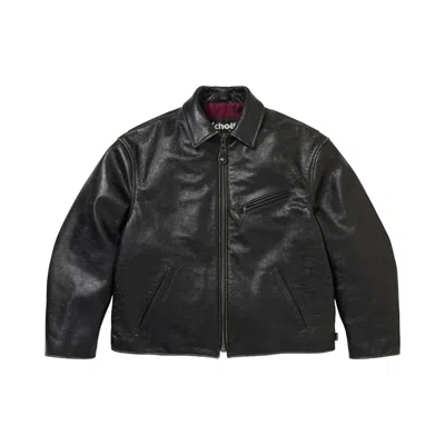 Pre-owned Supreme X Schott Distressed Leather Jacket 'black' | Men's Size Xl