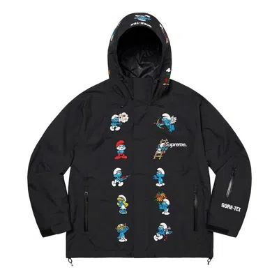 Supreme X Smurfs Gore-tex Shell Jacket 'black Blue White'