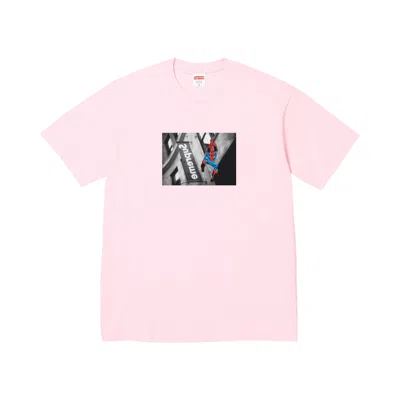 Pre-owned Supreme X Spider-man Tee 'light Pink' | Men's Size Xxl