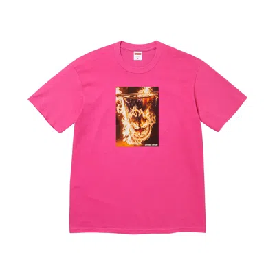 Pre-owned Supreme X Spitfire Flag Tee 'fuchsia' | Pink | Men's Size Xxl