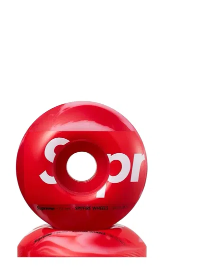 Supreme X Spitfire Shop Logo Wheels (pack Of Four) In Red