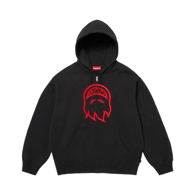 Pre-owned Supreme X Spitfire Zip Up Hooded Sweatshirt 'black' | Men's Size M