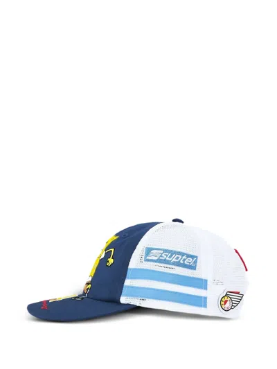 Supreme X Spongebob Square Pants X Jeff Hamilton Logo-embroidered Baseball Cap In Blue