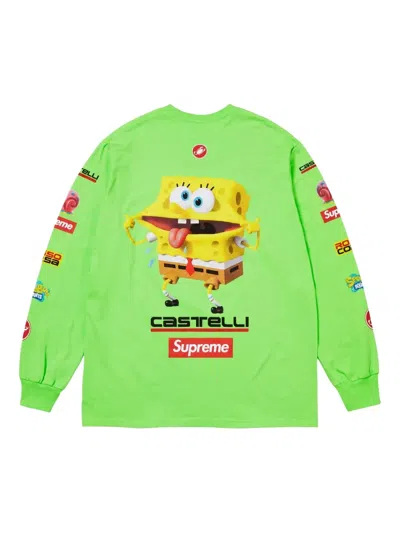 Supreme X Spongebob X Castelli Racing Long-sleeves T-shirt