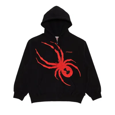 Pre-owned Supreme X Spyder Zip Up Hooded Sweatshirt 'black' | Men's Size Xl