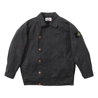 Supreme X Stone Islacnd Reactive Ice Camo Ripstop Jacket 'black'