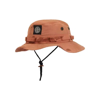 Pre-owned Supreme X Stone Island Camo Boonie 'coral Camo' | Orange | Men's Size M/l