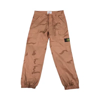 Pre-owned Supreme X Stone Island Camo Cargo Pant 'coral' In Orange