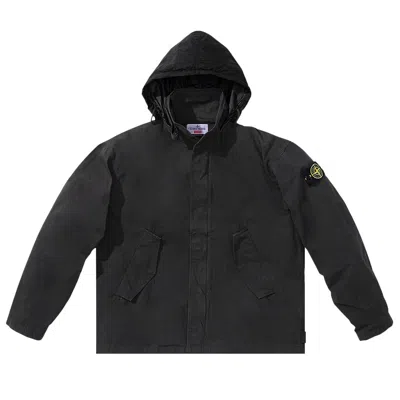 Pre-owned Supreme X Stone Island Cotton Cordura Shell Jacket 'black'