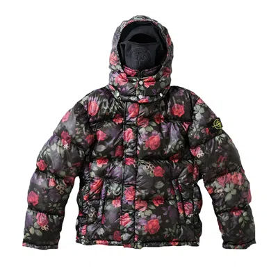 Pre-owned Supreme X Stone Island Lamy Cover Stampato Puffy Jacket 'black' | Men's Size L