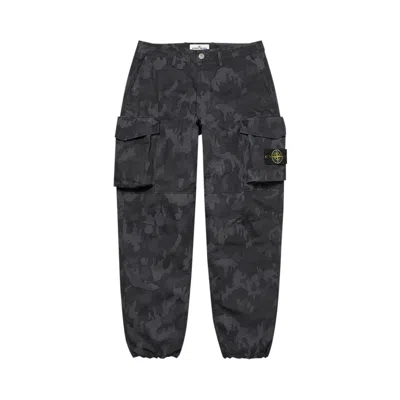 Pre-owned Supreme X Stone Island Reactive Ice Camo Ripstop Cargo Pant 'black'