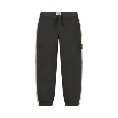 Pre-owned Supreme X Stone Island Stripe Sweatpant 'black'