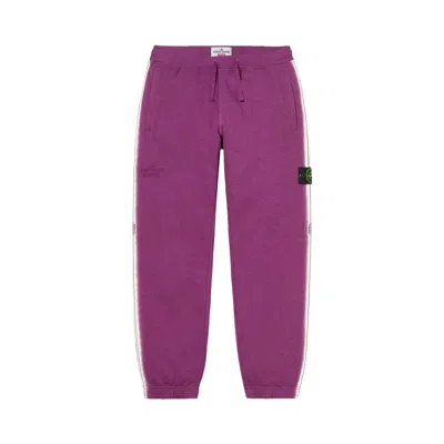Pre-owned Supreme X Stone Island Stripe Sweatpant 'purple'