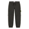 Supreme X Stone Island Stripe Sweatpants 'black White' In Green