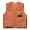 Supreme X Stone Island Water Resistant Brushed Cotton Canvas Vest 'brown'