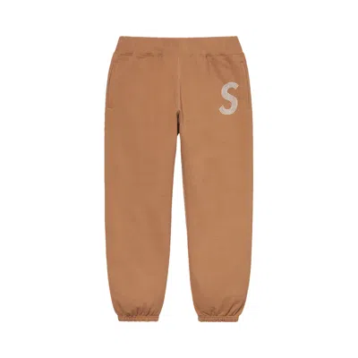 Pre-owned Supreme X Swarovski S Logo Sweatpant 'brown'