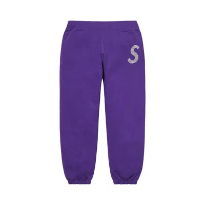 Pre-owned Supreme X Swarovski S Logo Sweatpant 'purple'