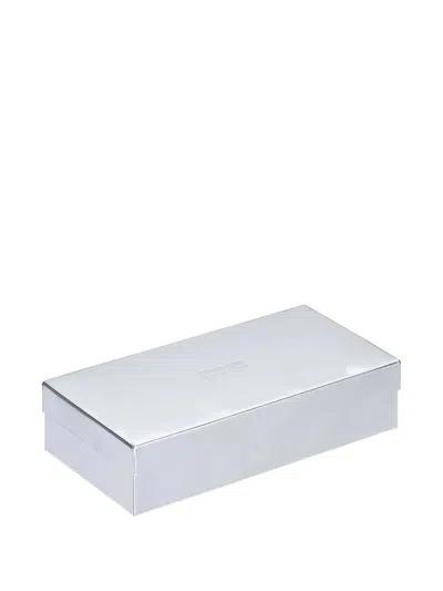 Supreme X Syuro Logo-debossed Tin Box In Silver