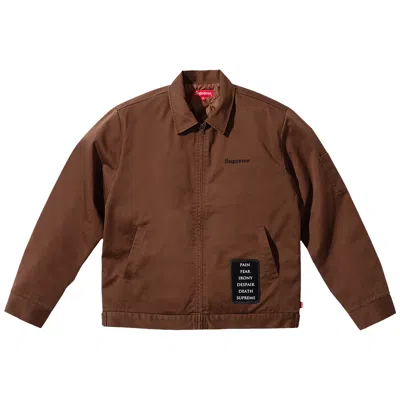 Pre-owned Supreme X The Crow Work Jacket 'brown'