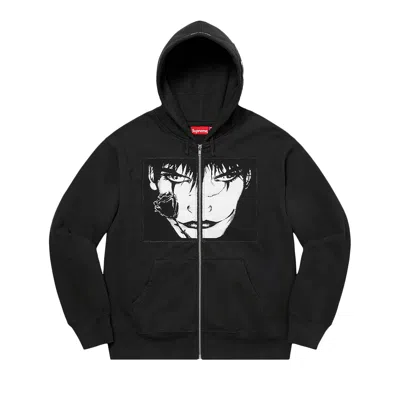 Pre-owned Supreme X The Crow Zip Up Hooded Sweatshirt 'black'