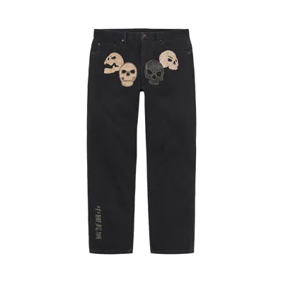Pre-owned Supreme X The Great China Wall Canvas 5-pocket Jean 'black'