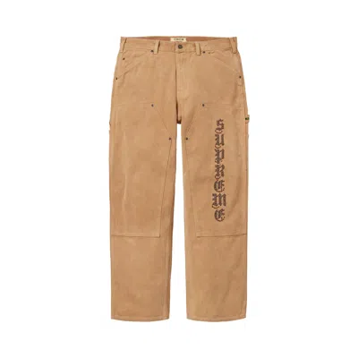 Pre-owned Supreme X The Great China Wall Double Knee Painter Pant 'tan' | Men's Size 34 In Brown