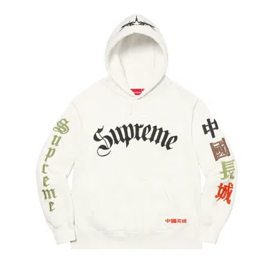 Pre-owned Supreme X The Great China Wall Sword Hooded Sweatshirt 'white'