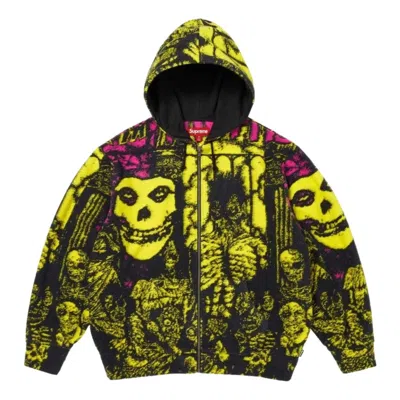 Supreme The Misfits Zip-up Hoodie In Yellow