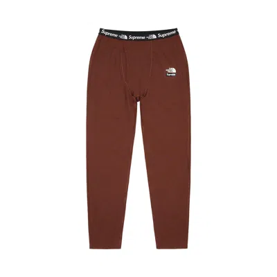 Pre-owned Supreme X The North Face Base Layer Pant 'brown' | Men's Size L