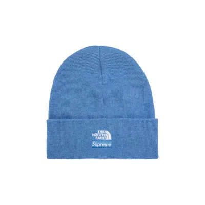 Pre-owned Supreme X The North Face Beanie 'blue'