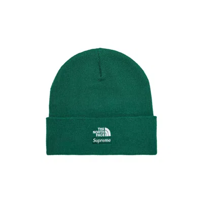 Pre-owned Supreme X The North Face Beanie 'green'